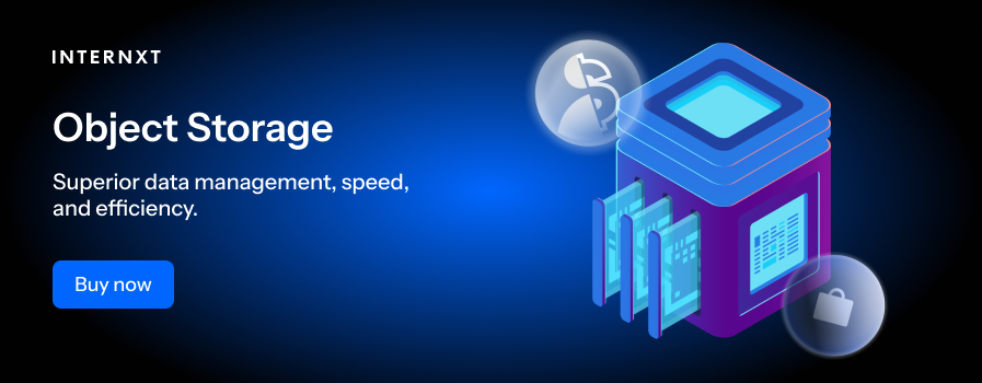 Internxt Object Storage is an affordable solution to store large scale data