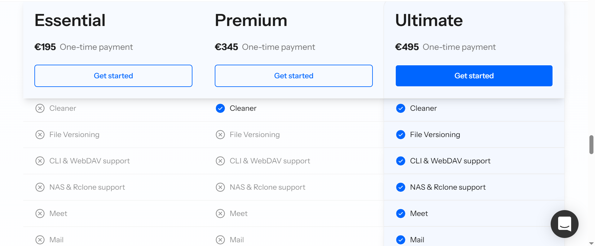 Internxt vs Google One vs Google Drive