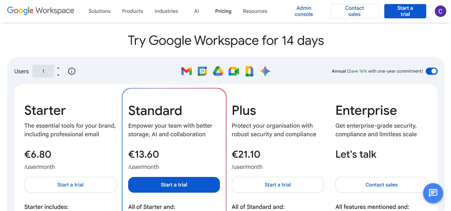 Google Drive vs Box pricing