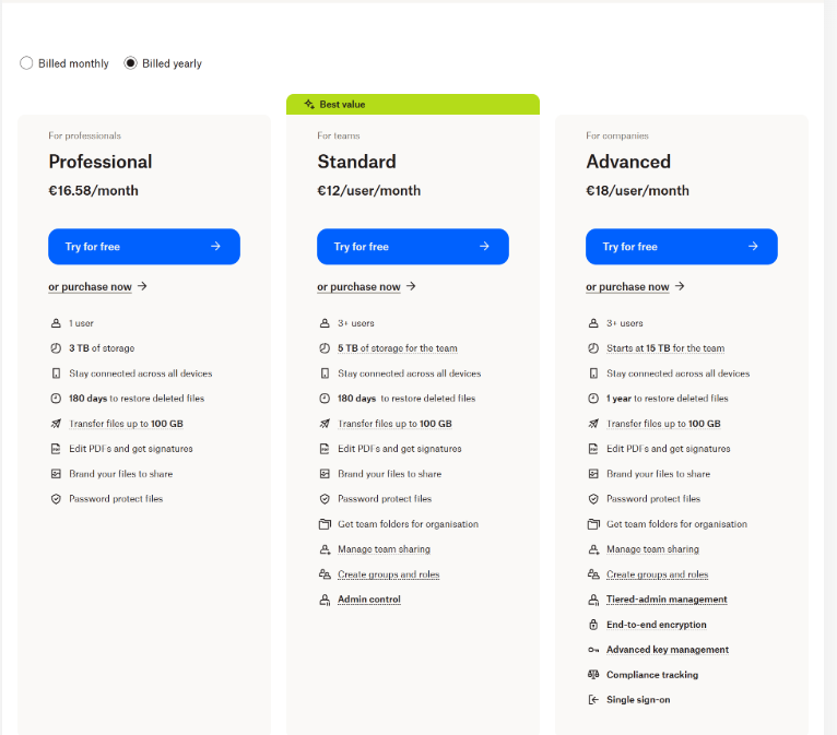 Dropbox vs Google Drive features