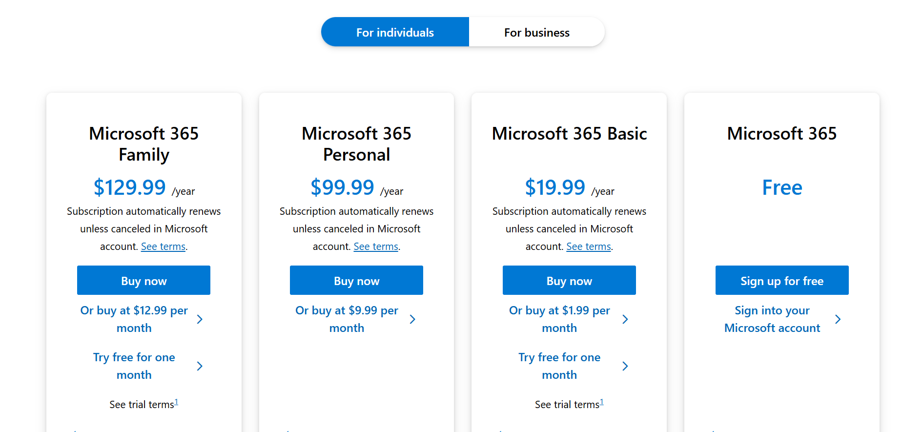 OneDrive vs Dropbox pricing