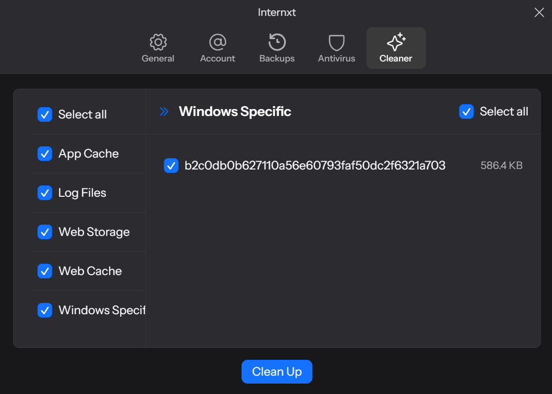 Internxt Cleaner is the best PC cleaner for privacy