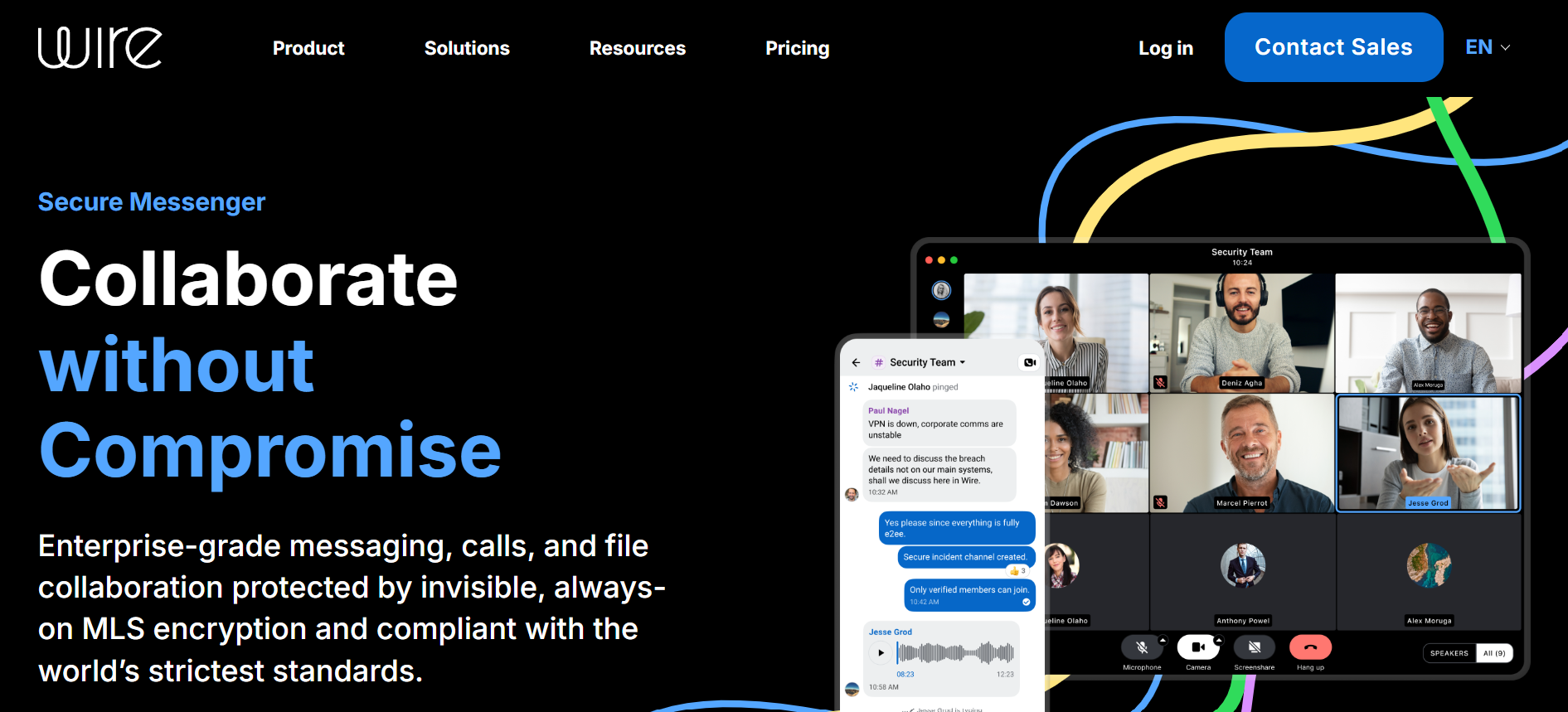 Wire video conferencing