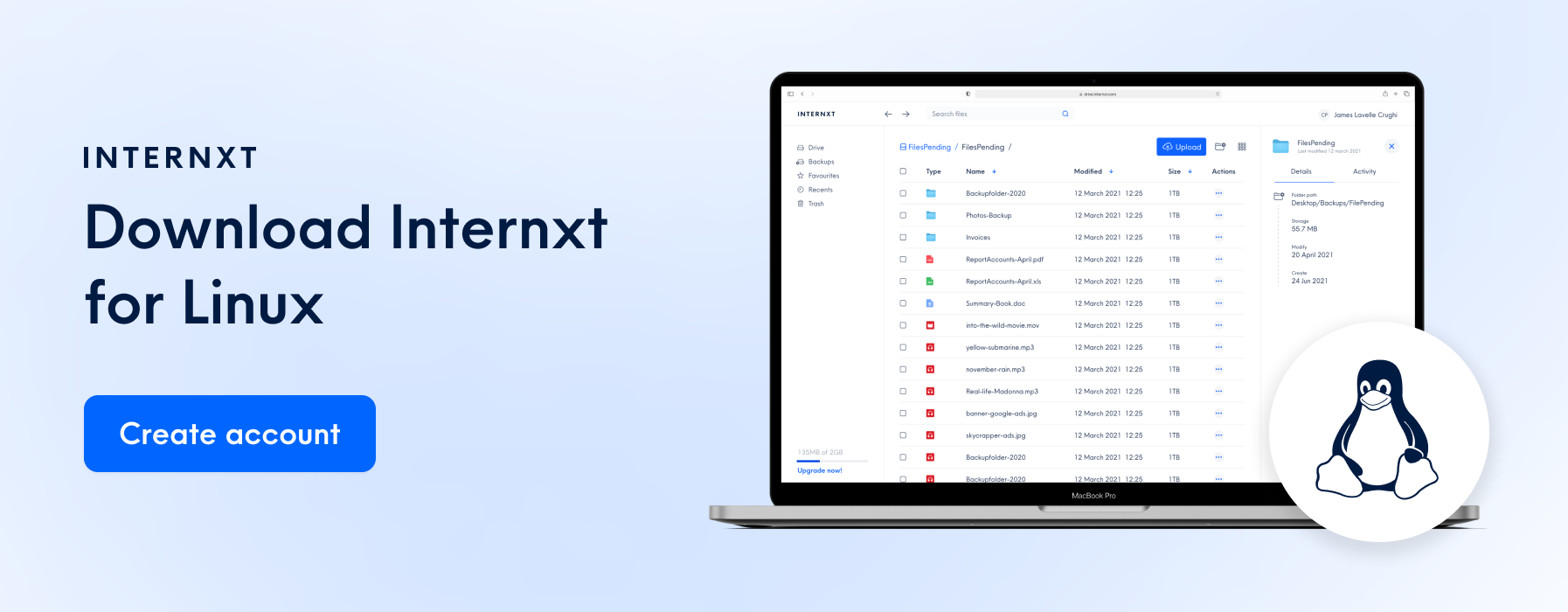 Internxt Drive encrypted cloud storage