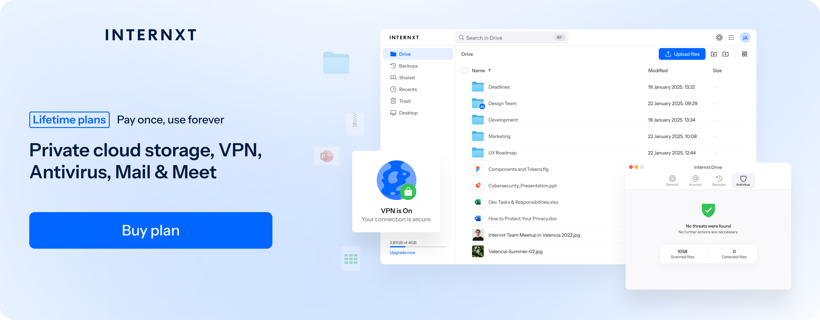 Internxt best cloud storage pricing