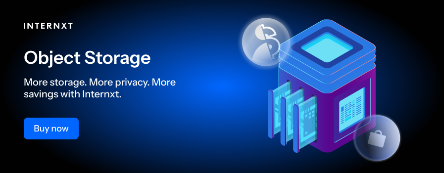 Internxt S3 cloud object storage costs