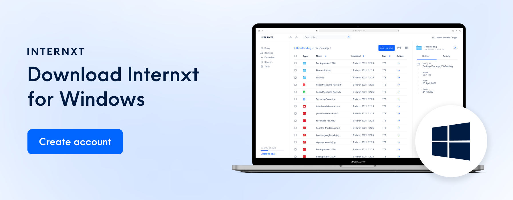 Internxt Drive encrypted cloud storage