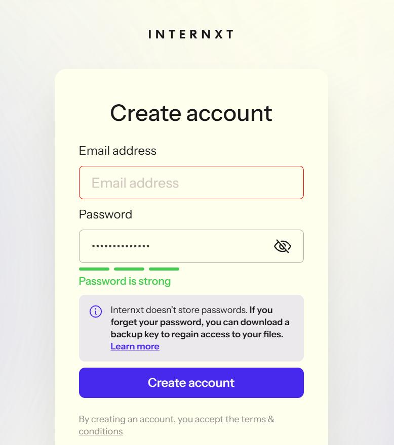 How to make an email without a phone number | Internxt