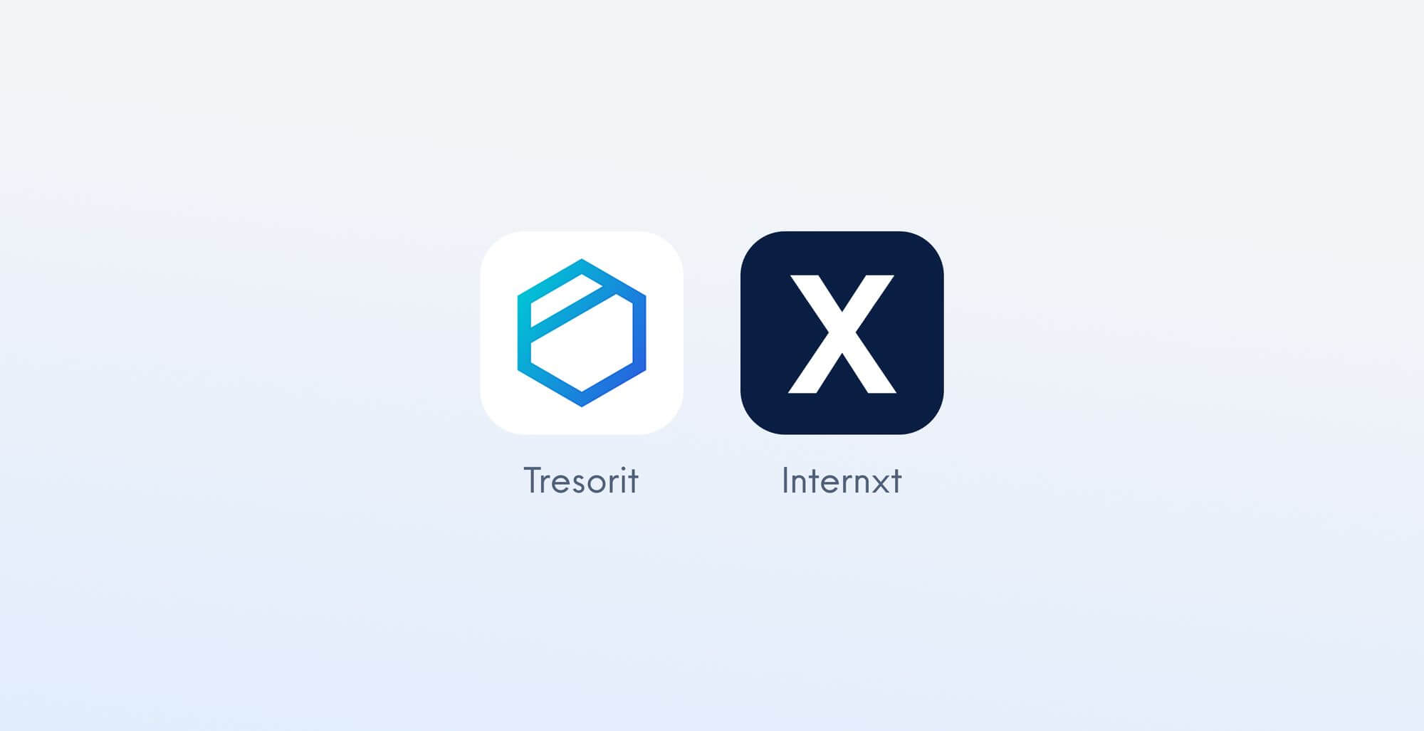 Internxt cloud storage logo and Tresorit logo