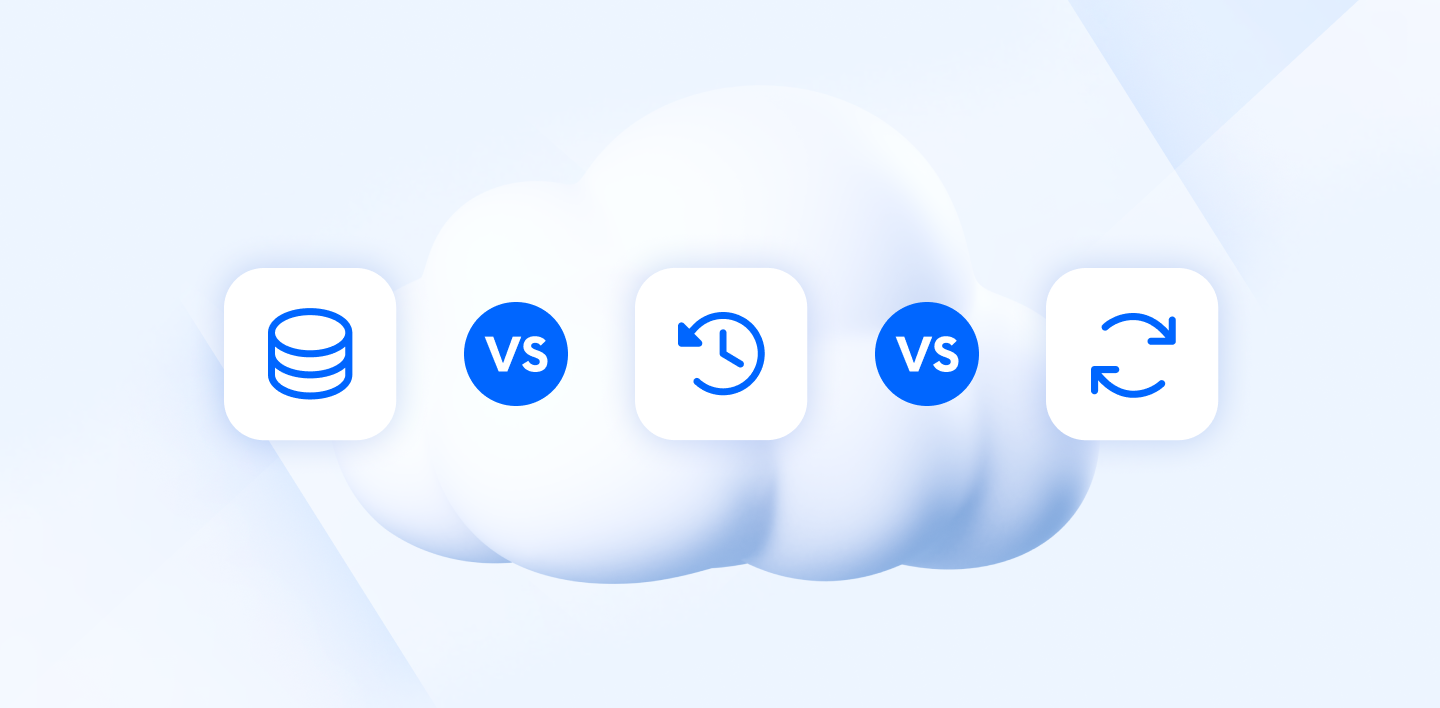 Cloud storage vs cloud backup vs cloud sync
