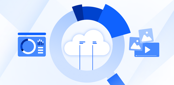 Abstract marketing and cloud graphic.