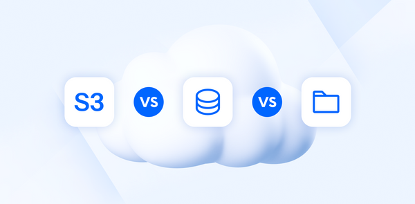 object storage vs file storage vs block storage