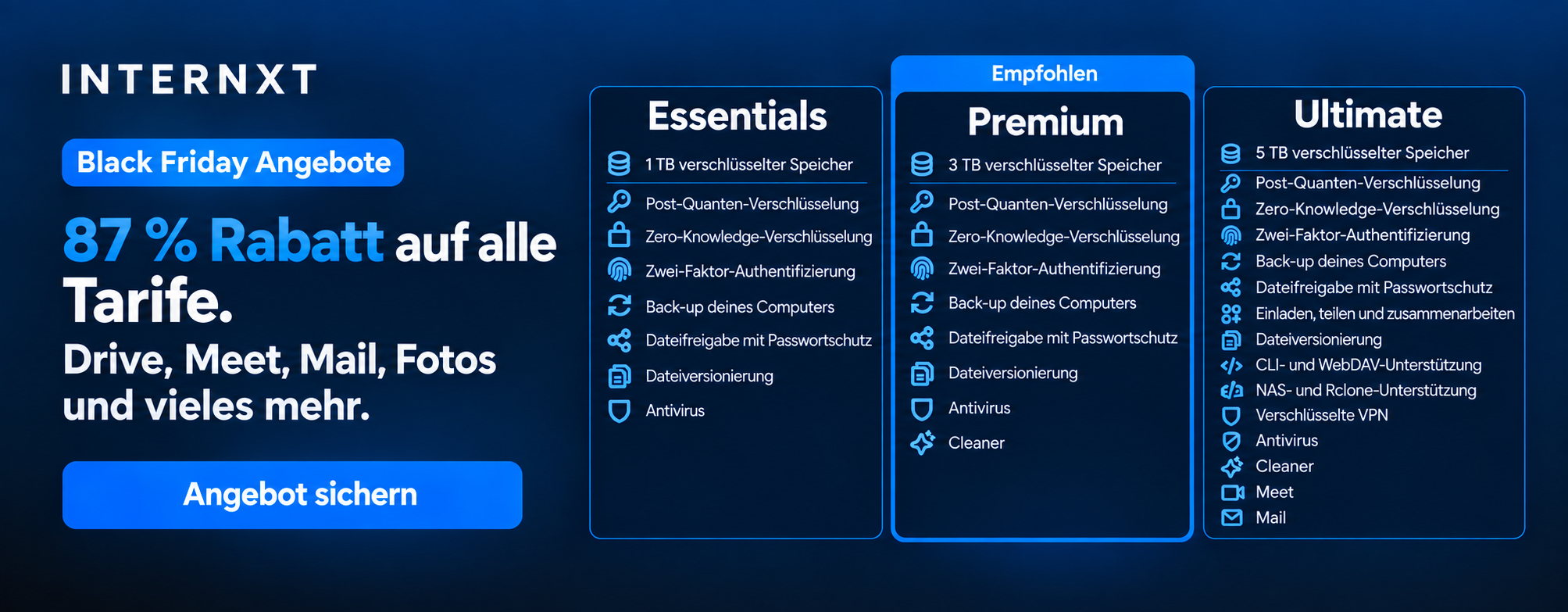 Internxts Black Friday Cloud-Speicher-Angebote