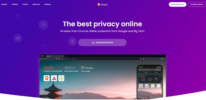 La privacidad en línea todo en uno simplificada por Brave.