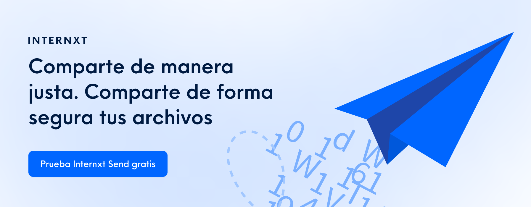 Internxt Send es una herramienta para enviar archivos de forma segura. 