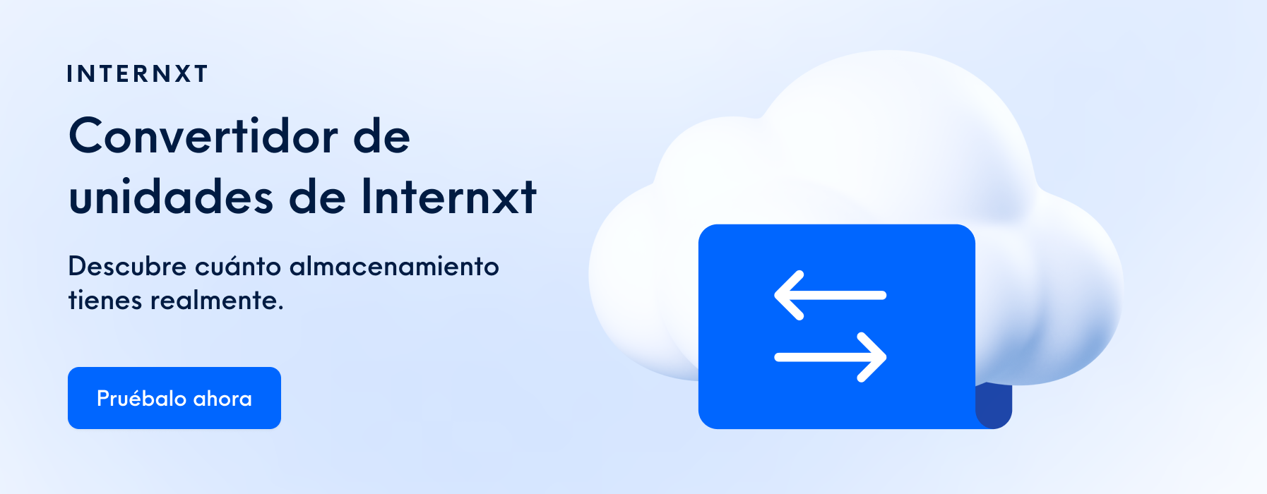 Internxt Byte Converter te ayuda a convertir GB a TB y más. 