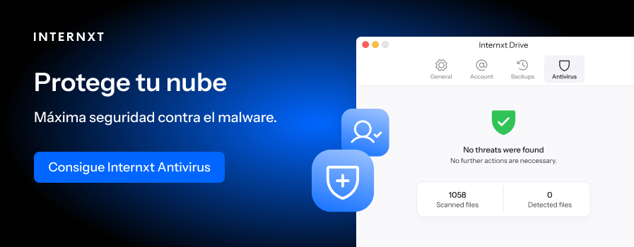 Internxt Antivirus protege tu dispositivo de malware