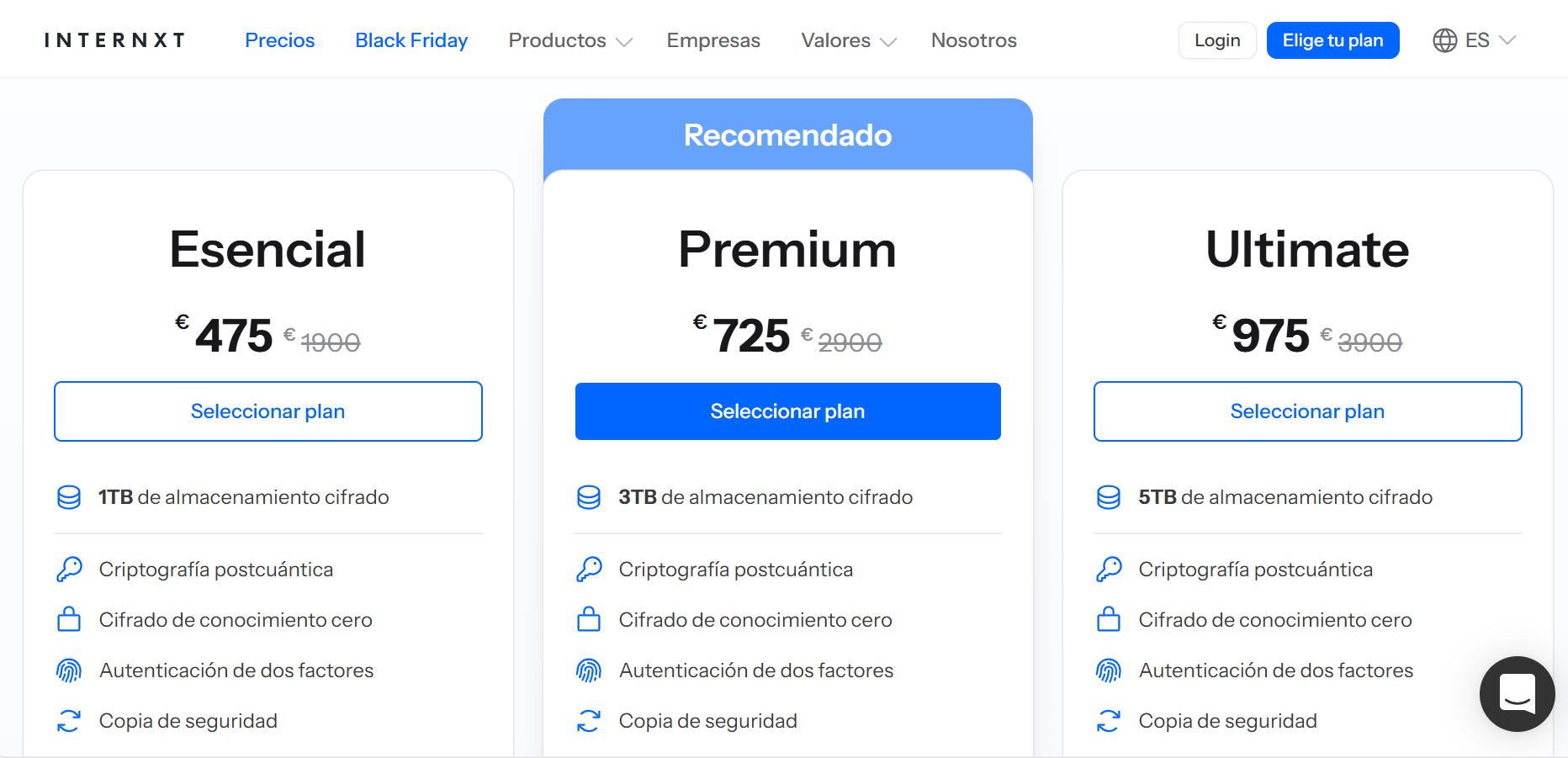 Internxt vs Dropbox vs SharePoint pricing