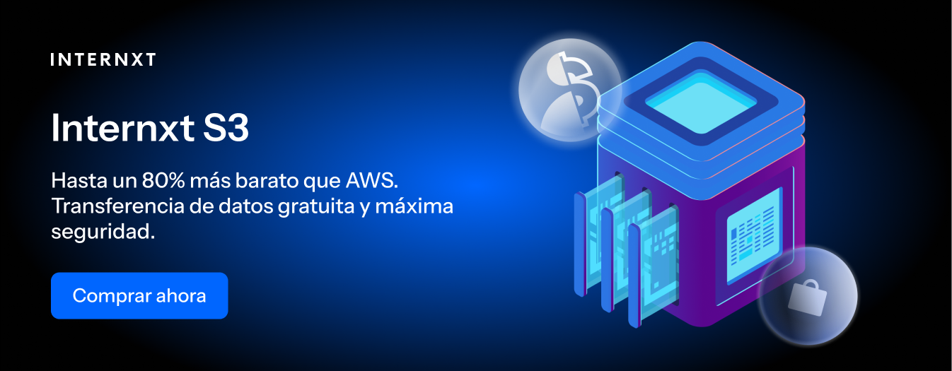 Internxt almacenamiento de objetos