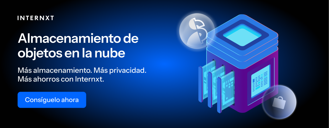 Internxt almacenamiento de objetos en la nube