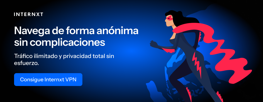 Internxt VPN gratuita encripta su conexión para una mayor privacidad en línea.