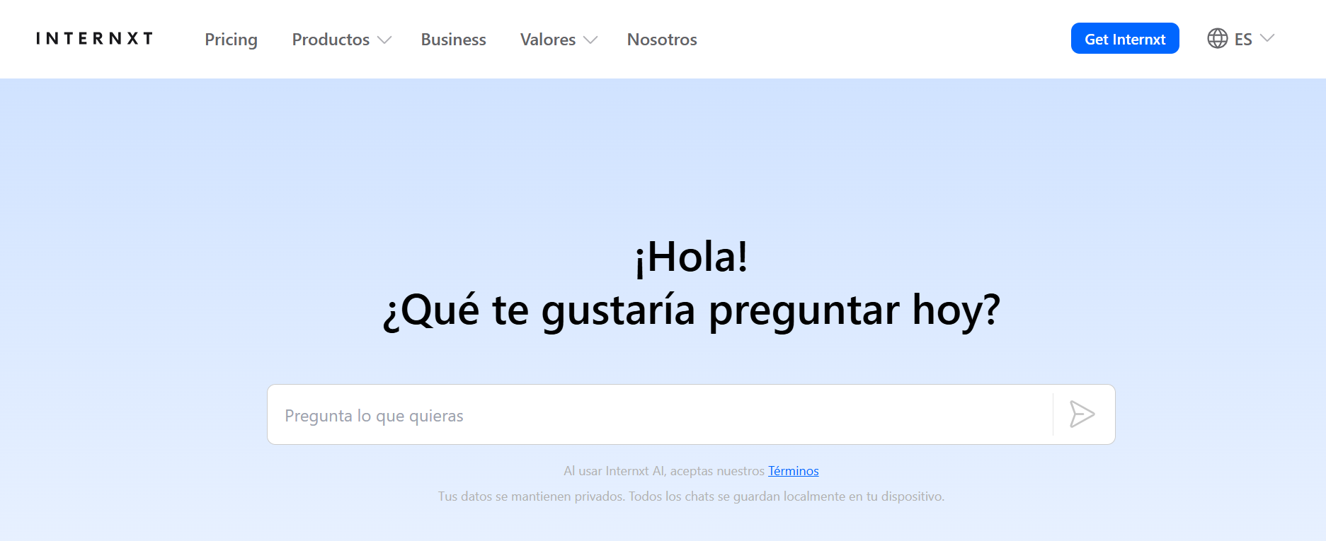 Internxt AI es la mejor IA en materia de privacidad
