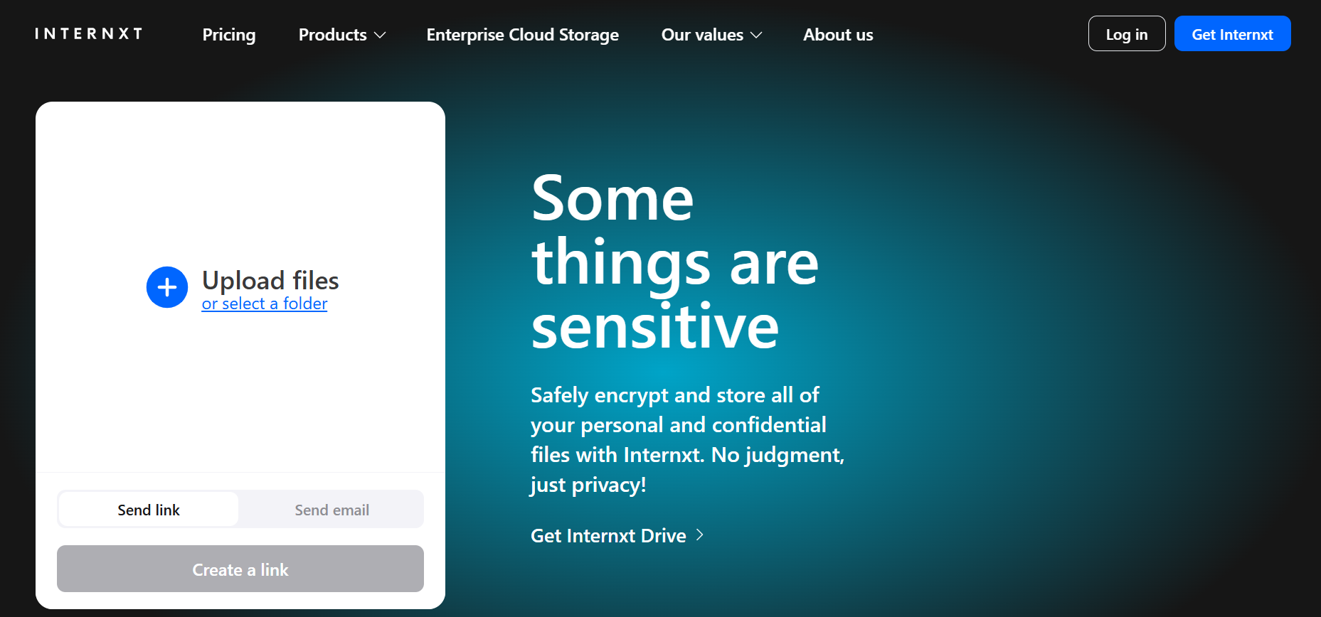 Internxt Send es un servicio seguro para compartir archivos de forma privada.
