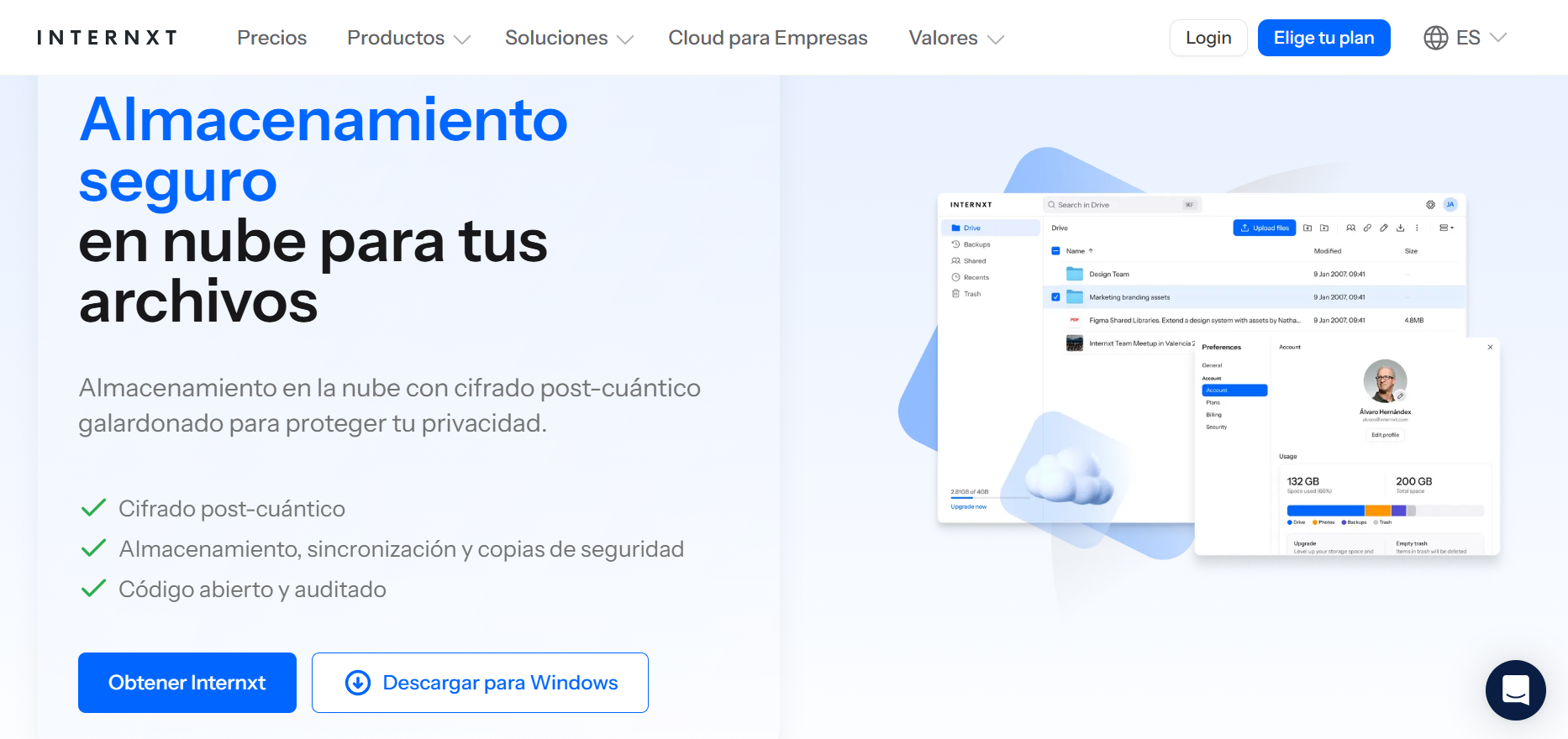 Internxt almacenamiento seguro en la nube para tus archivos