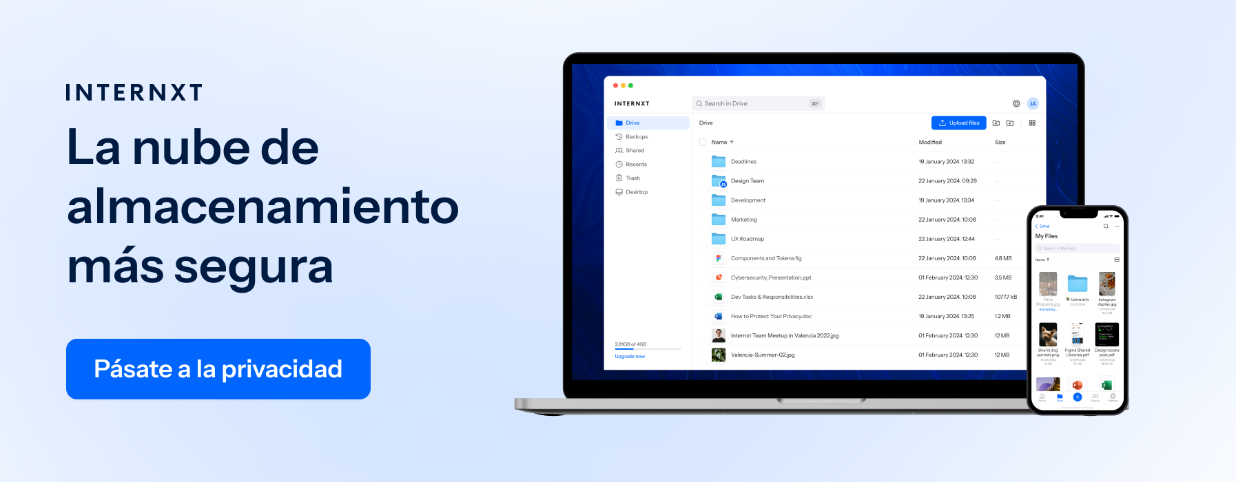 Internxt mejor precios en la nube