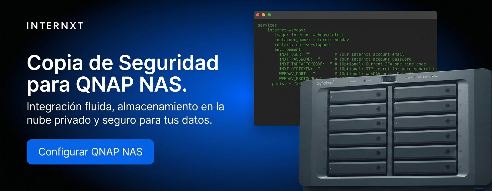 Internxt soporte para Synology QNAP