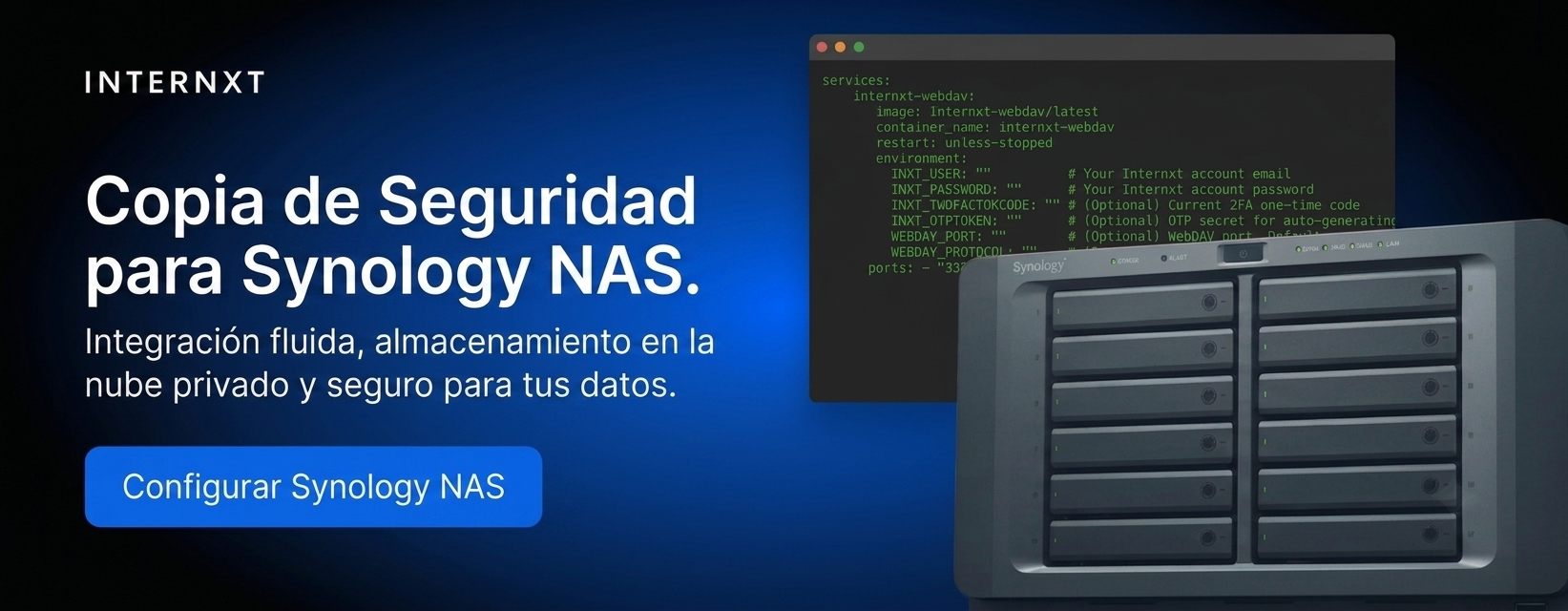 Internxt copia de seguridad para Synology