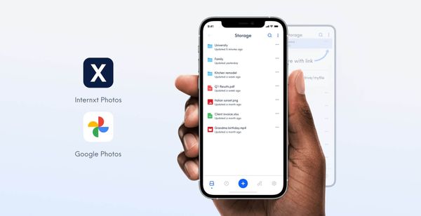 App móvil de Internxt Photos.