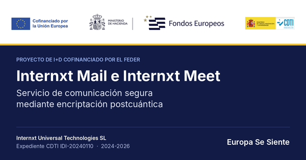 Internxt Mail e Internxt Meet: servicio de comunicación segura mediante encriptación postcuántica